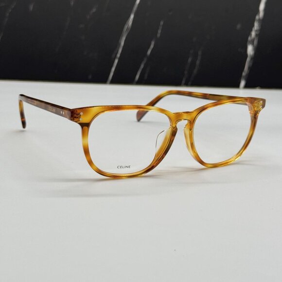 NEW CELINE CL50046F 053 HAVANA ROUND UNISEX CELINE EYEGLASSES - Picture 1 of 11